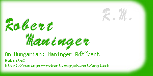 robert maninger business card